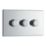 LAP  3-Gang 2-Way LED Dimmer Switch  Polished Chrome with Colour-Matched Inserts