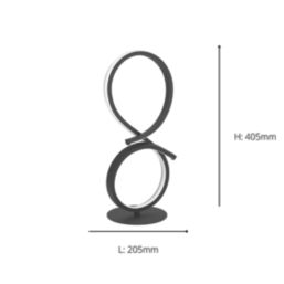 Eglo Serpins Mains LED Table Lamp Black 11.4W 1400lm