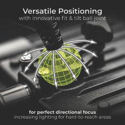 Luceco Essence Outdoor LED Floodlight with Ball Joint With PIR Sensor Black 10W 1050lm