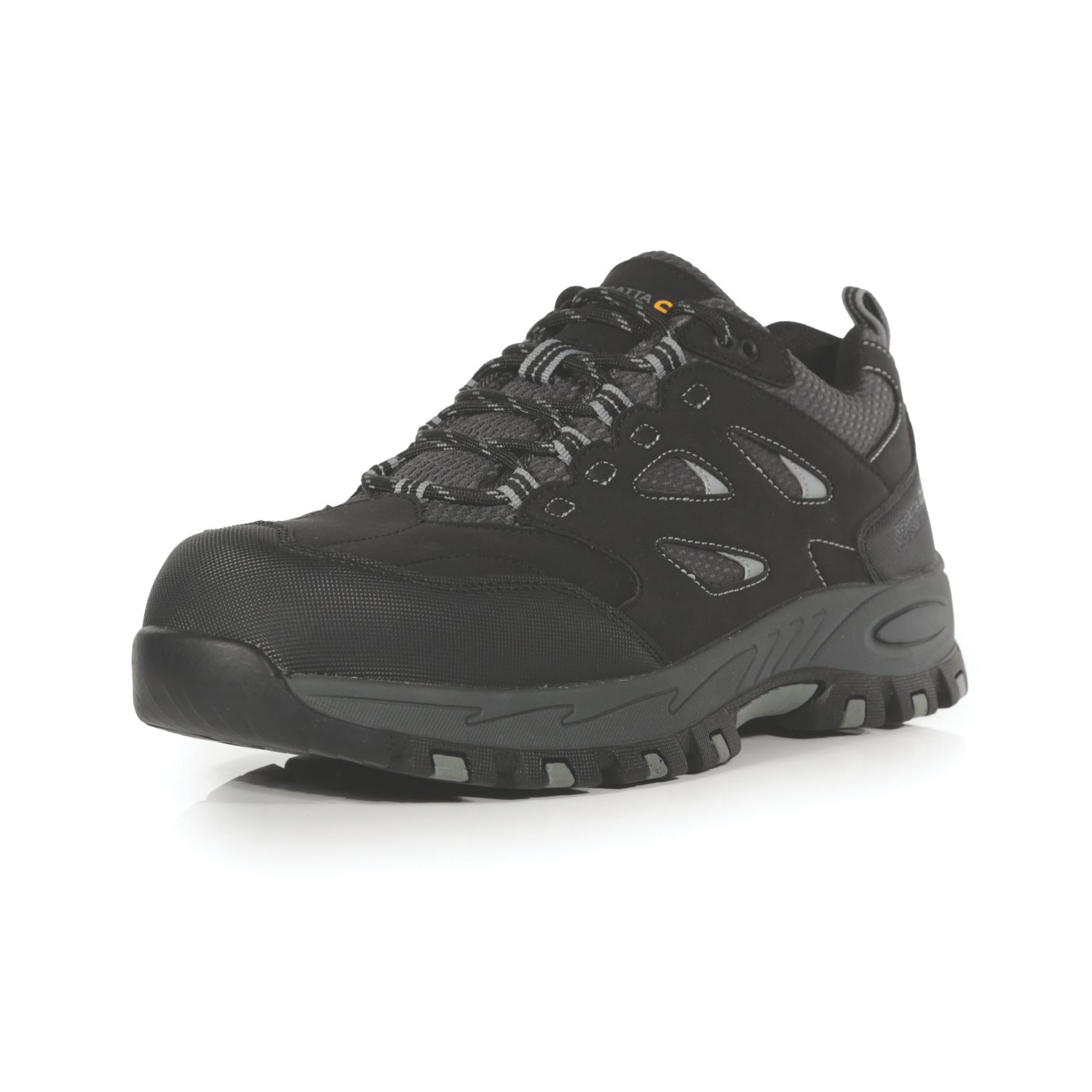 Regatta Mudstone S1 Size 7 Black/Granite Water-Resistant Steel Toe Cap Safety Trainers (167JR)