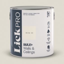 LickPro Max+ 2.5Ltr Beige 03 Eggshell Emulsion  Paint