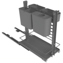 Hafele Anthracite  Pull-Out Kitchen Shelves with 4 Baskets 300mm