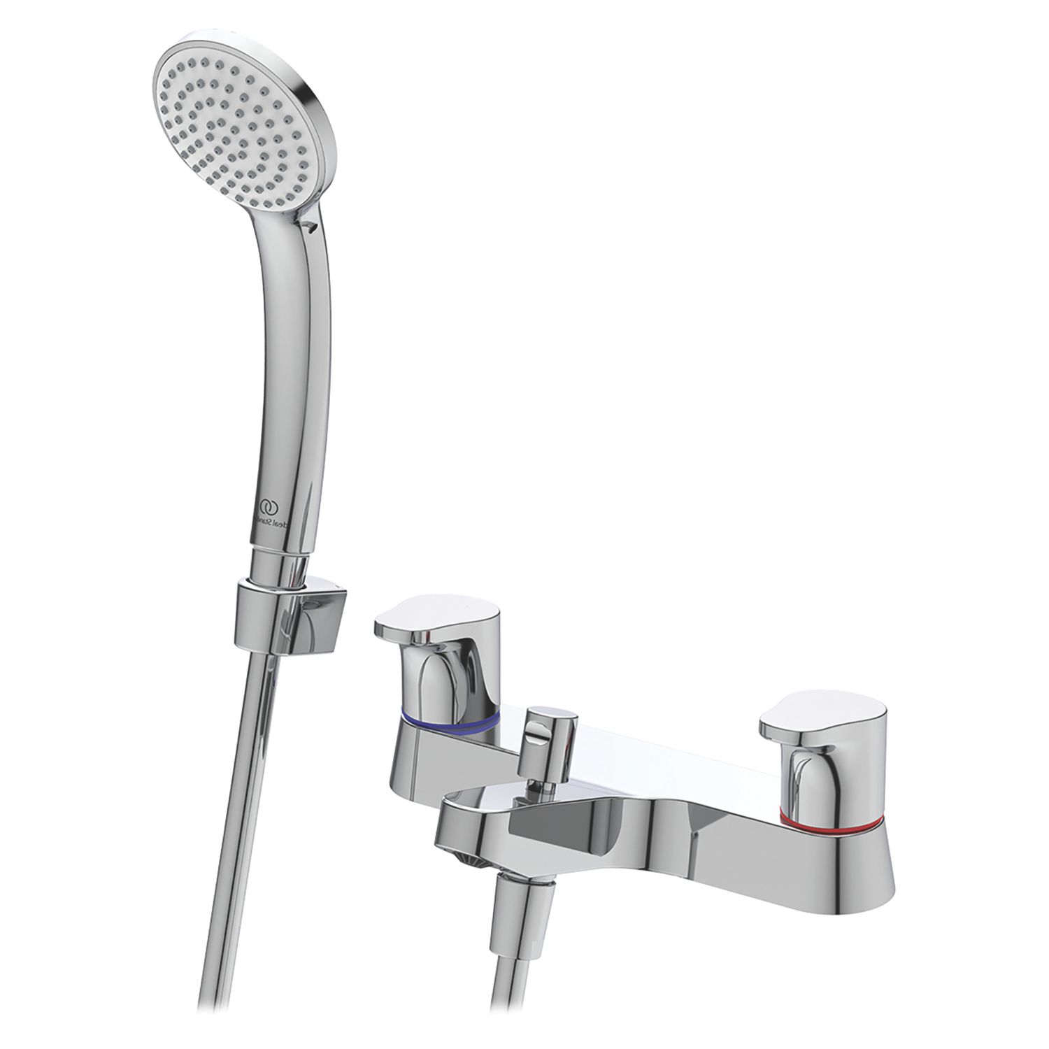 Ideal Standard Cerabase Deck Mounted Dual Control Bath Filler with Shower Set Chrome (167KC)