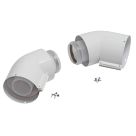 Vaillant  60/100 Flue Elbows White 45°  2 Pack