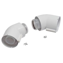 Vaillant  60/100 Flue Elbows White 45°  2 Pack