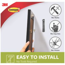 Command Silver Self-Adhesive Picture Hanger 4 Pack