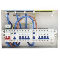 Deta  18-Module 8-Way Populated High Integrity Dual RCD Consumer Unit with SPD