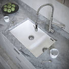 ETAL Comite 1.5 Bowl Granite Composite Kitchen Sink Matt White Left-Hand 670 x 440mm