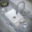 ETAL Comite 1.5 Bowl Composite Kitchen Sink Matt White Left-Handed 670mm x 440mm