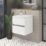 Newland  Double Drawer Wall-Mounted Vanity Unit with Basin Gloss White 600mm x 450mm x 540mm