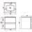 Newland  Double Drawer Wall-Mounted Vanity Unit with Basin Gloss White 600mm x 450mm x 540mm