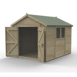 Forest Timberdale 8' 6" x 10' (Nominal) Apex Tongue & Groove Timber Shed with Base