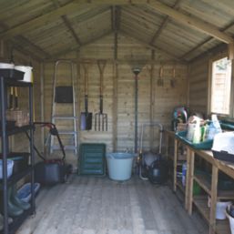 Forest Timberdale 8' 6" x 10' (Nominal) Apex Tongue & Groove Timber Shed with Base