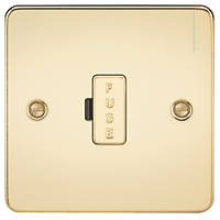 Knightsbridge FP6000PB 13A Unswitched Fused Spur  Polished Brass