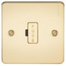 Knightsbridge  13A Unswitched Fused Spur  Polished Brass