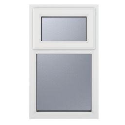 Crystal  Top Opening Obscure Double-Glazed Casement White uPVC Window  610mm x 965mm
