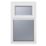 Crystal  Top Opening Obscure Double-Glazed Casement White uPVC Window  610mm x 965mm