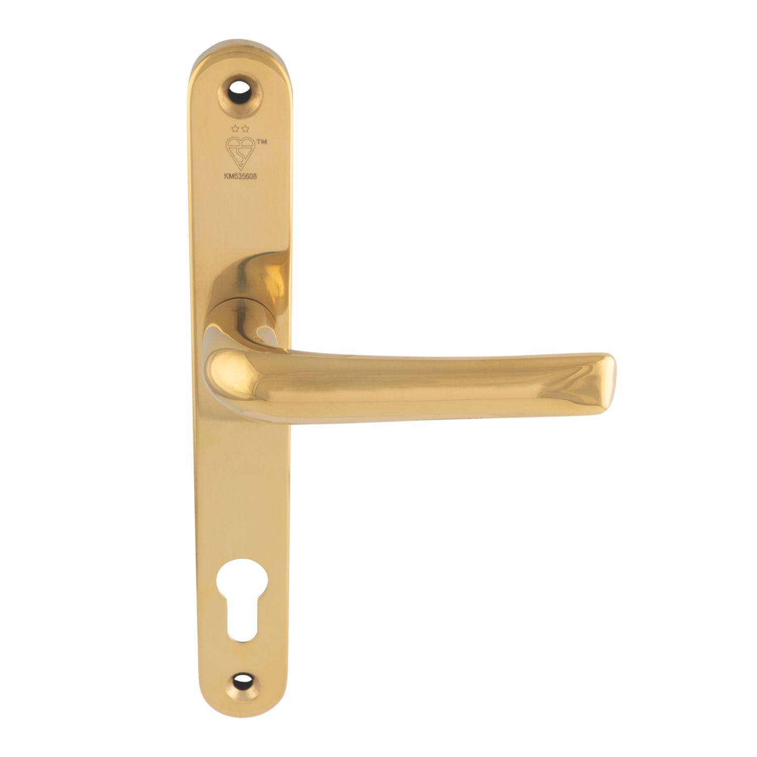 Smith & Locke Door Handles Pair Polished Brass (167YX)