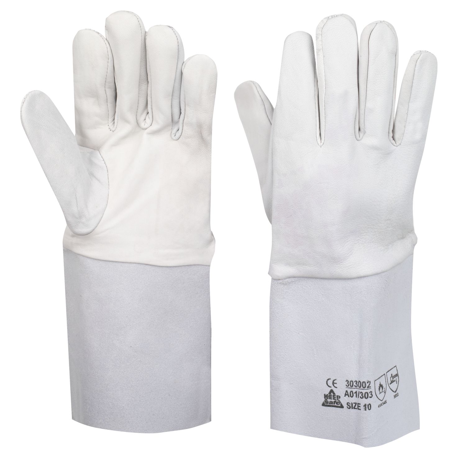 Keep Safe TIG Welding Gauntlets Grey Large (1680G)