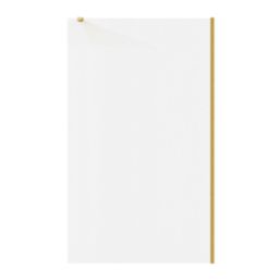 Palermo  Semi-Framed Showerwall Glass Brass 1200mm x 1950mm