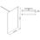 Palermo  Semi-Framed Showerwall Glass Brass 1200mm x 1950mm