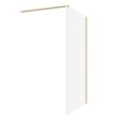 Palermo  Semi-Framed Showerwall Glass Brass 1200mm x 1950mm
