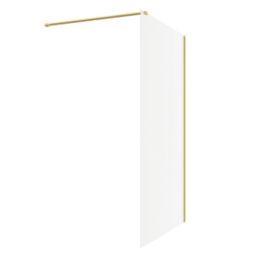 Palermo  Semi-Framed Showerwall Glass Brass 1200mm x 1950mm