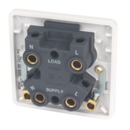 Hager Sollysta WMDP50N 50A 1-Gang 2P+E Control Switch White with LED