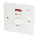 Hager Sollysta WMDP50N 50A 1-Gang 2P+E Control Switch White with LED