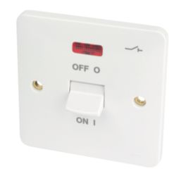 Hager Sollysta WMDP50N 50A 1-Gang 2P+E Control Switch White with LED