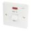 Hager Sollysta WMDP50N 50A 1-Gang 2P+E Control Switch White with LED