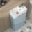 Memo Bathroom Vanity Unit with Basin Matt Soft Blue 397mm x 210mm x 860mm