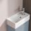 Memo Bathroom Vanity Unit with Basin Matt Soft Blue 397mm x 210mm x 860mm