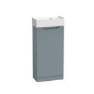 Memo Bathroom Vanity Unit with Basin Matt Soft Blue 397mm x 210mm x 860mm