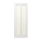 2-Clear Light Primed White Wooden Shaker Internal Door 1981mm x 838mm