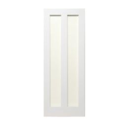 2-Clear Light Primed White Wooden Shaker Internal Door 1981mm x 838mm