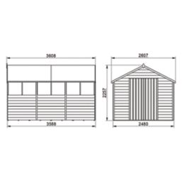 Forest  8' x 12' (Nominal) Apex Overlap Timber Shed