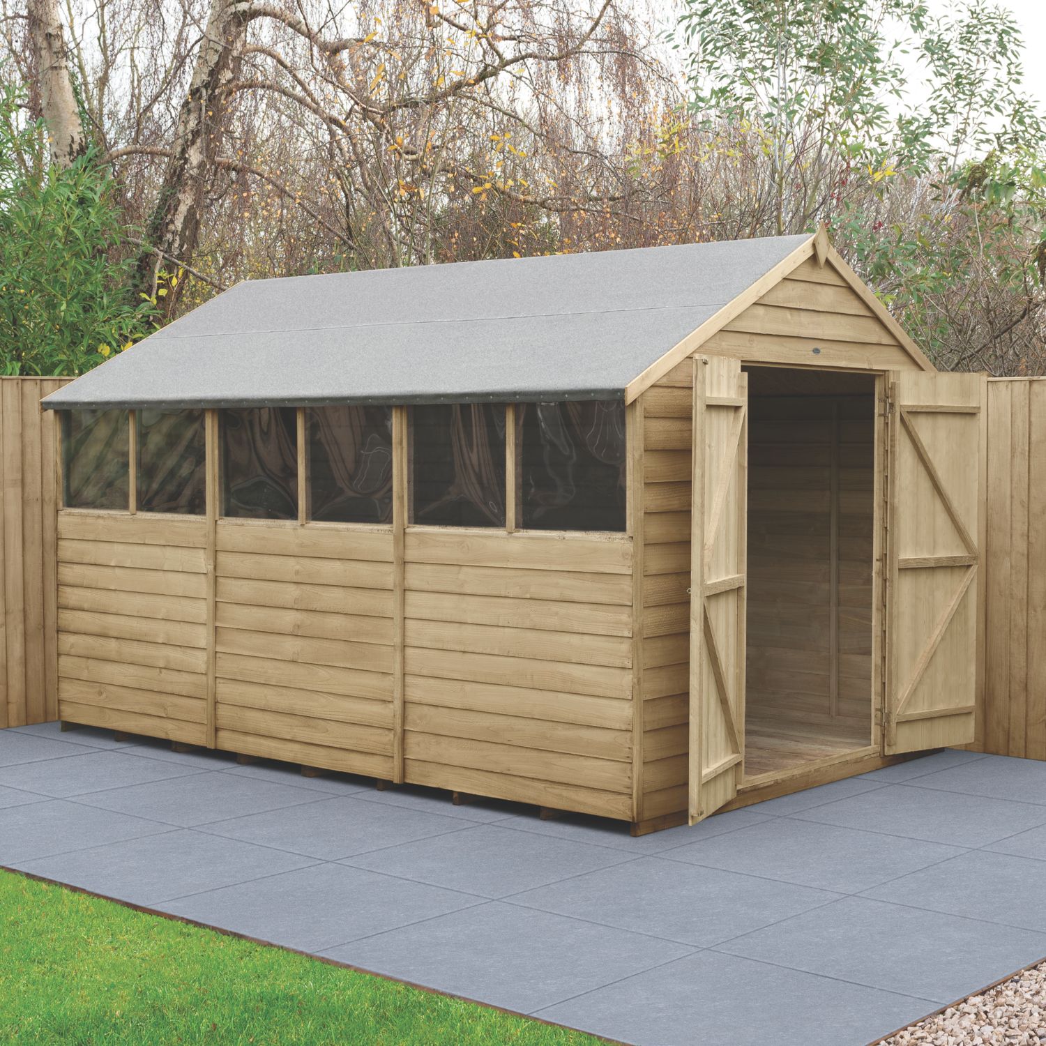 Forest 8' x 12' (Nominal) Apex Overlap Timber Shed (168JR)