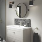 Splashwall Abruzzo Vanity Splashback Matt Grey 250mm x 800mm x 4mm