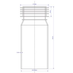 McAlpine WC-EXTA Rigid Straight Extension Piece for WC Connectors White 114mm