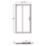 Armitage Shanks Connect 2 Framed Square Sliding Shower Door Chrome & Glass 1000mm x 1955mm
