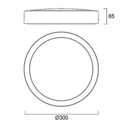 Sylvania Novella Indoor & Outdoor Round LED Bulkhead Light  White 8-20W 1050-2800lm