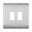 British General Nexus Metal Grid 2-Module Grid Faceplate Brushed Steel