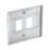 British General Nexus Metal Grid 2-Module Grid Faceplate Brushed Steel