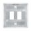 British General Nexus Metal Grid 2-Module Grid Faceplate Brushed Steel