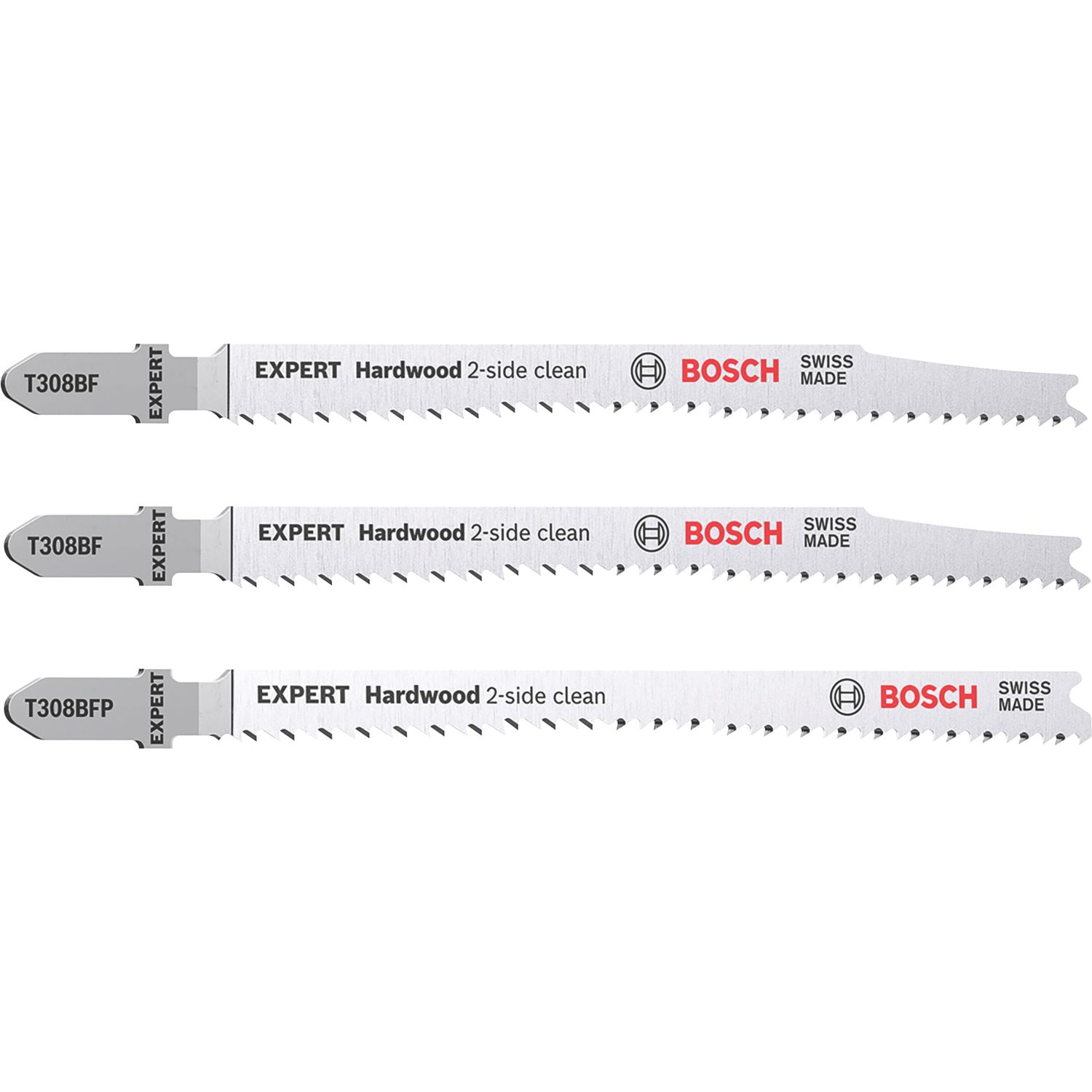Bosch Expert T 308 Multi-Material Hardwood 2-Side Clean Jigsaw Blades 3 Pack (168RR)