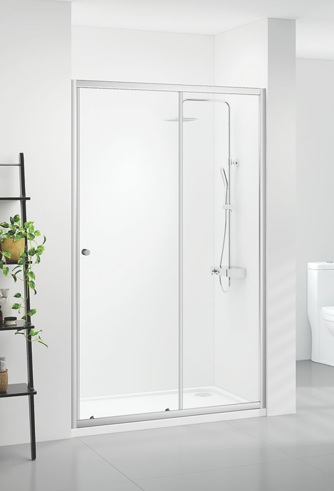 Triton Neo Six  Framed Rectangular Sliding Shower Door Chrome  1100mm x 1850mm
