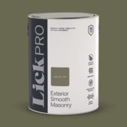 LickPro 5Ltr Smooth Green 05 Masonry Paint