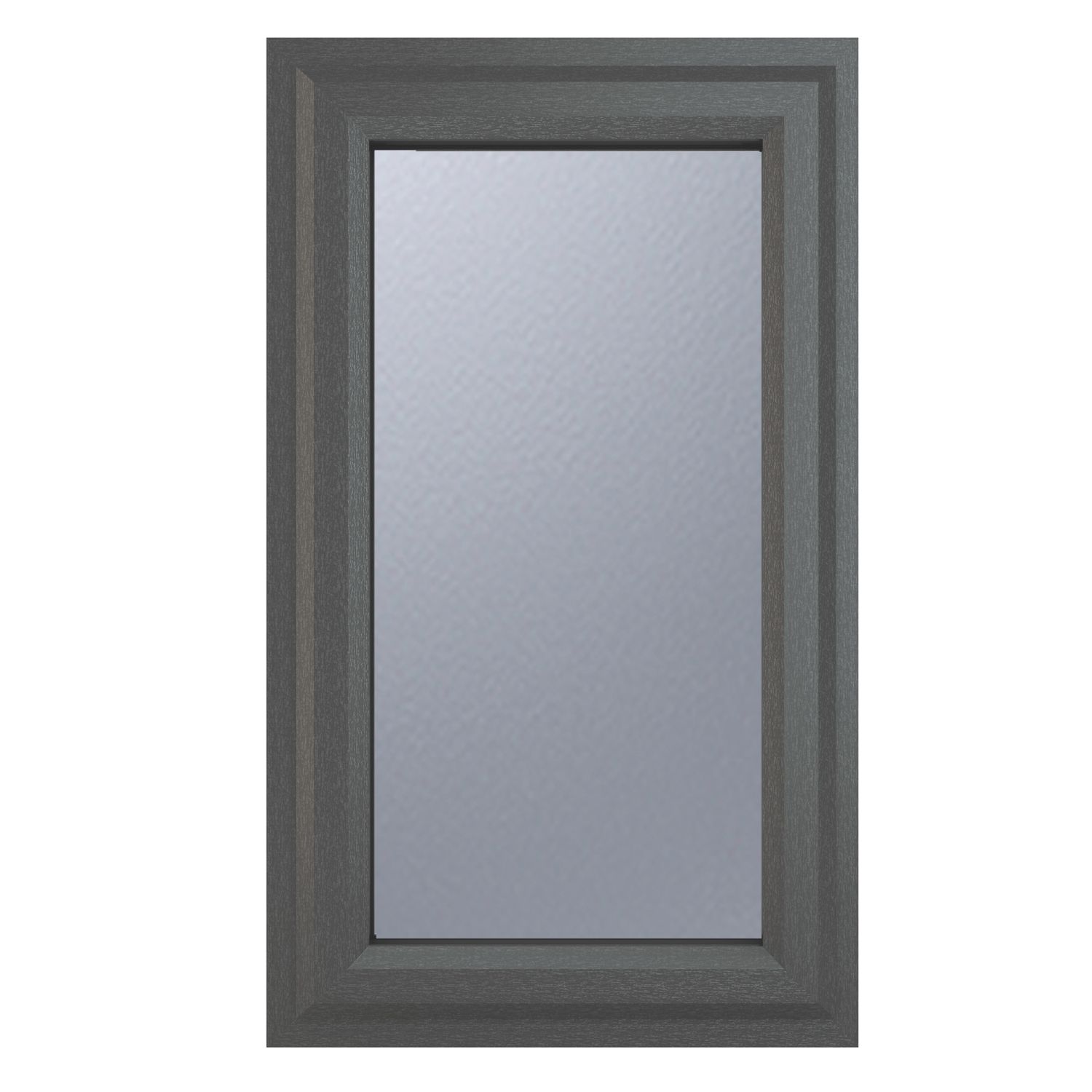 Crystal Left-Hand Opening Obscure Double-Glazed Casement Anthracite on White uPVC Window 610mm x 965mm (168VH)
