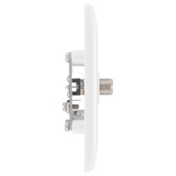 British General 800 Series 1-Gang F-Type Satellite Socket White
